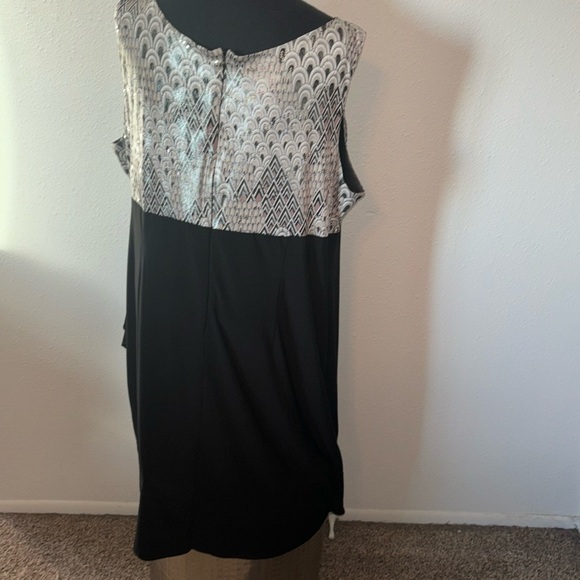 Dress Barn Sequined Top Draped Side Dress size 24 - Picture 7 of 11